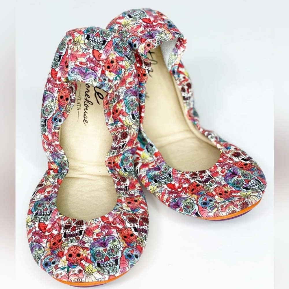 Storehouse Flats Watercolor Sugar Skulls *Brand New*